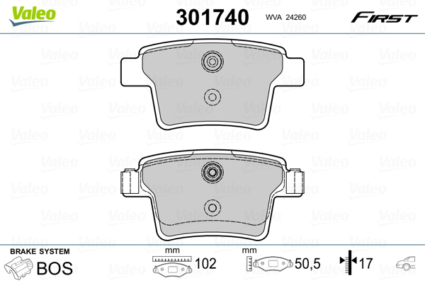 Remblokset Valeo 301740