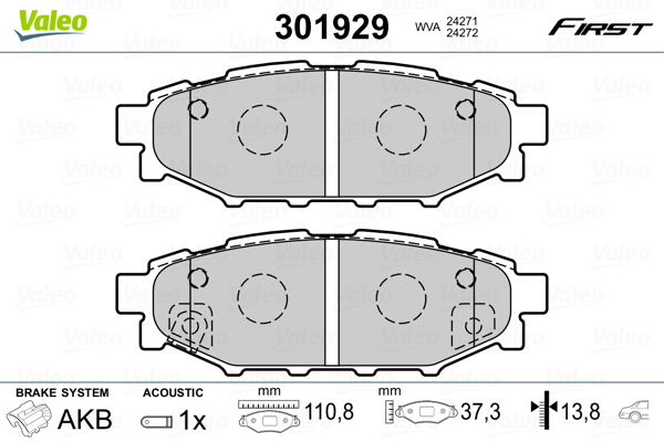 Remblokset Valeo 301929