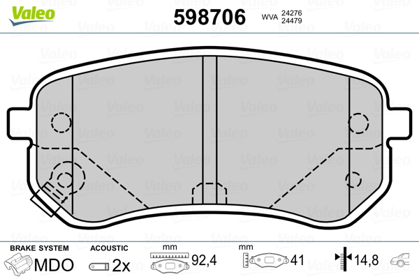 Remblokset Valeo 598706