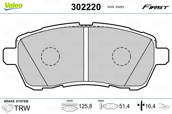 Remblokset Valeo 302220