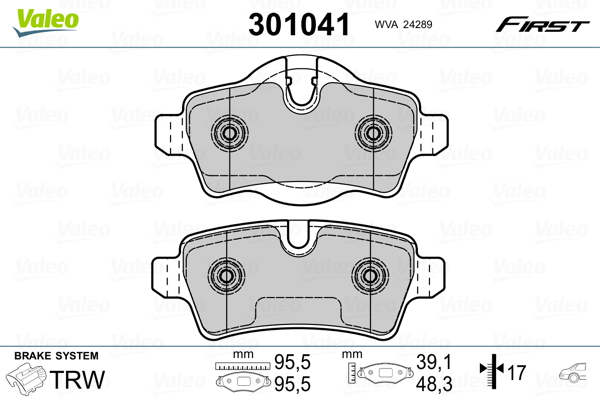 Remblokset Valeo 301041