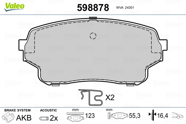 Remblokset Valeo 598878