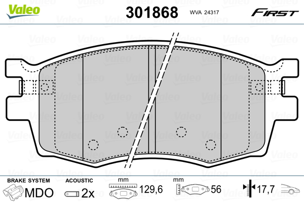 Remblokset Valeo 301868