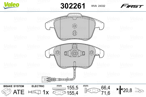 Remblokset Valeo 302261