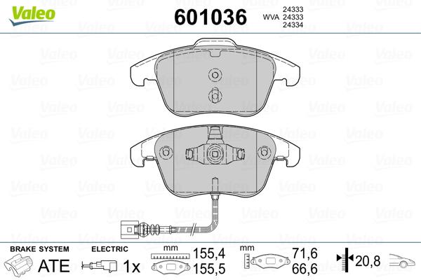 Remblokset Valeo 601036