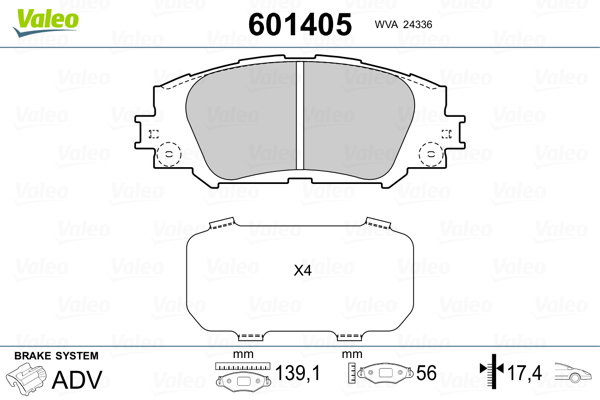Remblokset Valeo 601405