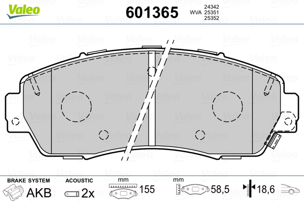 Remblokset Valeo 601365