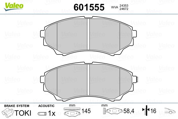 Remblokset Valeo 601555