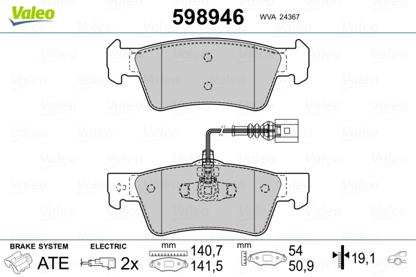 Remblokset Valeo 598946