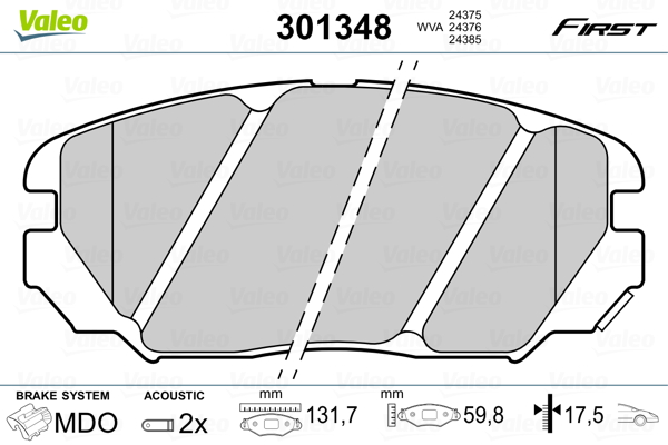 Remblokset Valeo 301348