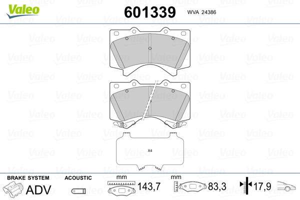 Remblokset Valeo 601339