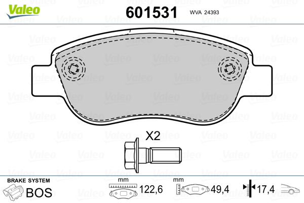 Remblokset Valeo 601531