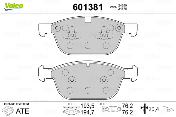 Remblokset Valeo 601381