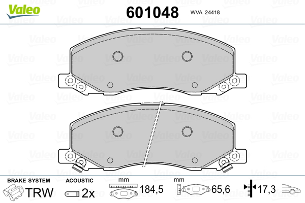 Remblokset Valeo 601048