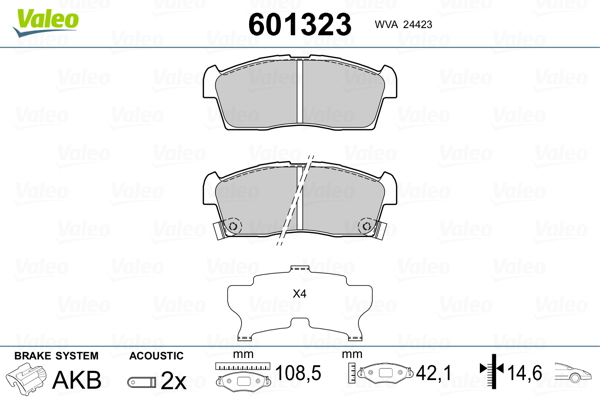 Remblokset Valeo 601323