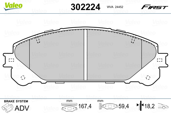 Remblokset Valeo 302224