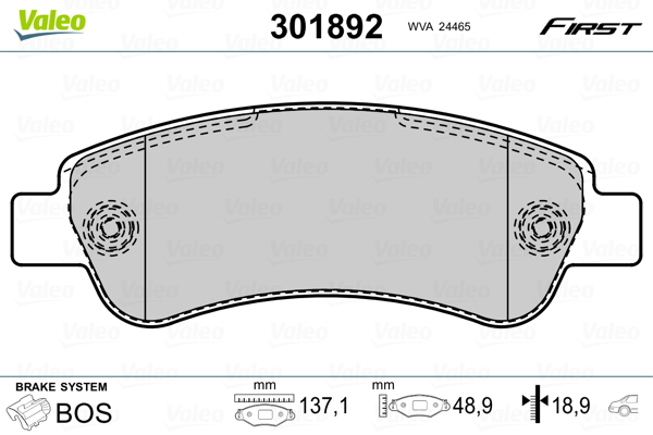 Remblokset Valeo 301892