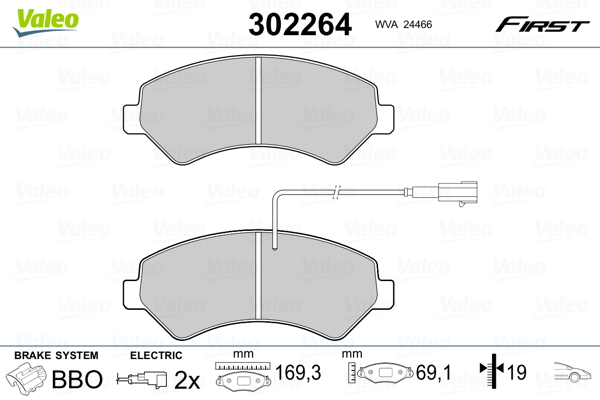 Remblokset Valeo 302264