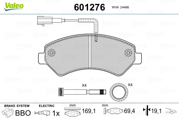 Remblokset Valeo 601276