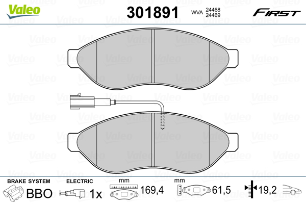 Remblokset Valeo 301891