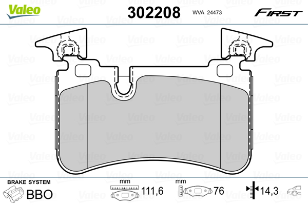 Remblokset Valeo 302208