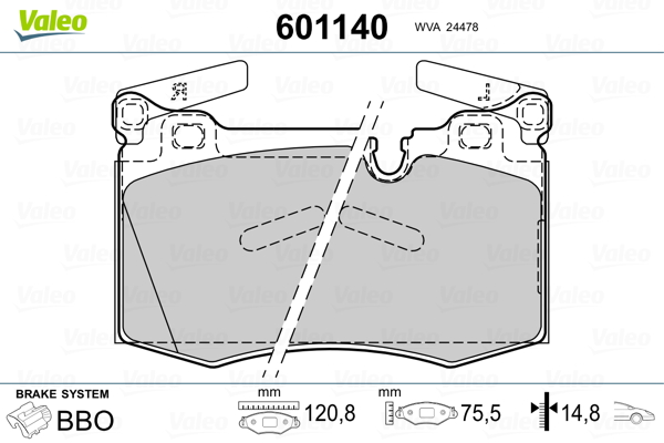 Remblokset Valeo 601140