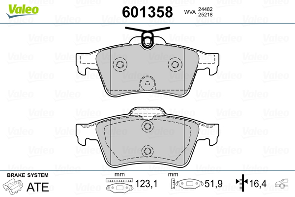 Remblokset Valeo 601358