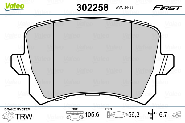 Remblokset Valeo 302258