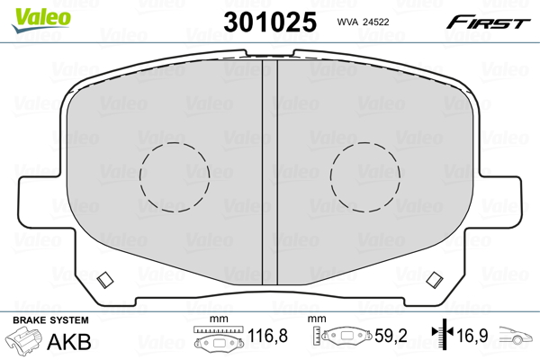Remblokset Valeo 301025
