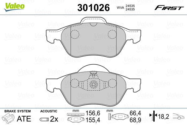 Remblokset Valeo 301026