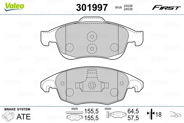 Remblokset Valeo 301997