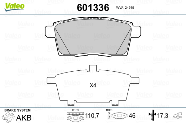 Remblokset Valeo 601336