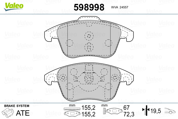 Remblokset Valeo 598998