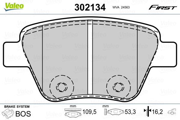 Remblokset Valeo 302134