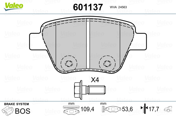 Remblokset Valeo 601137