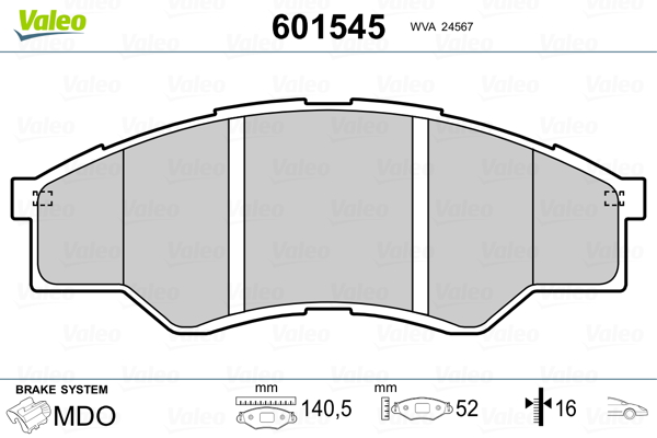 Remblokset Valeo 601545