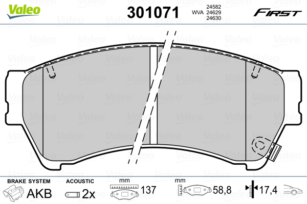 Remblokset Valeo 301071