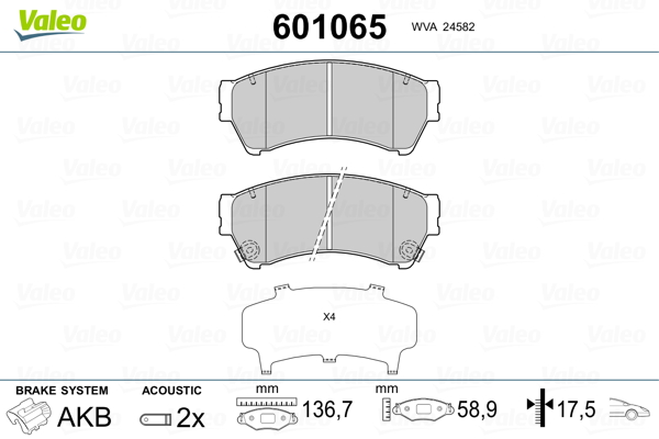 Remblokset Valeo 601065