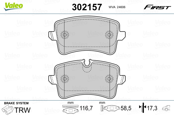 Remblokset Valeo 302157