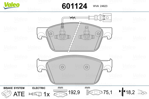 Remblokset Valeo 601124