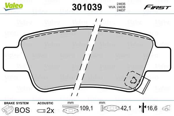 Remblokset Valeo 301039