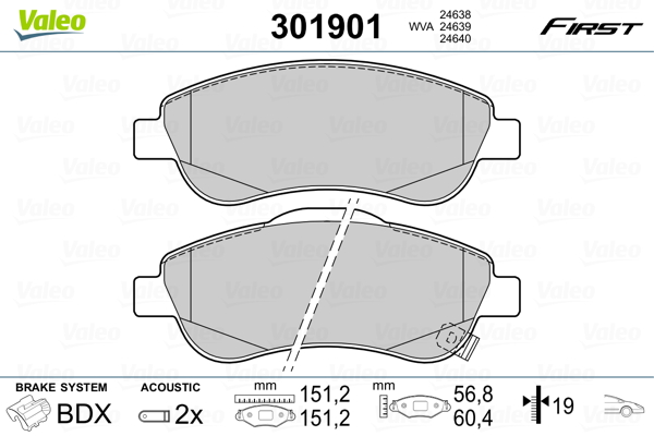 Remblokset Valeo 301901