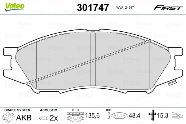 Remblokset Valeo 301747