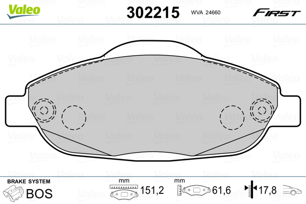 Remblokset Valeo 302215