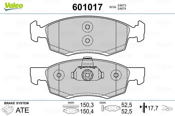 Remblokset Valeo 601017