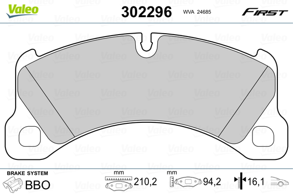 Remblokset Valeo 302296