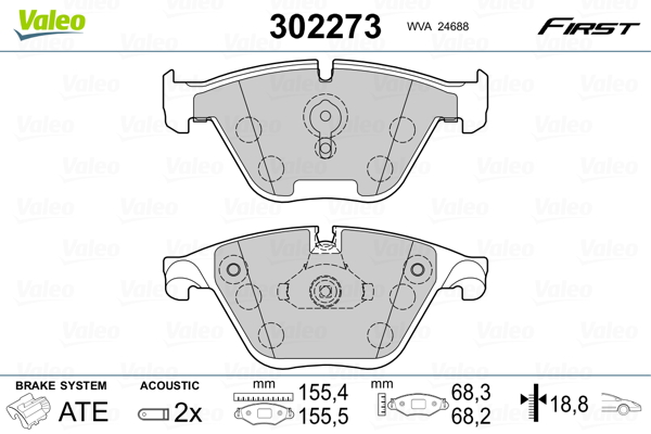 Remblokset Valeo 302273