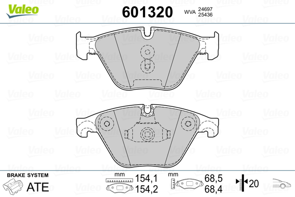 Remblokset Valeo 601320