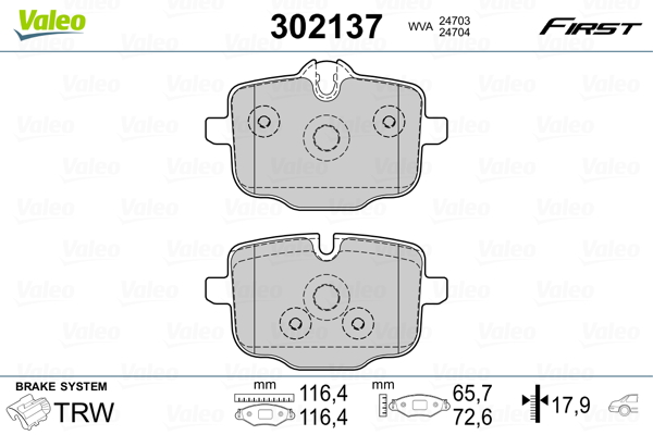 Remblokset Valeo 302137