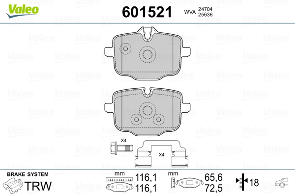 Remblokset Valeo 601521